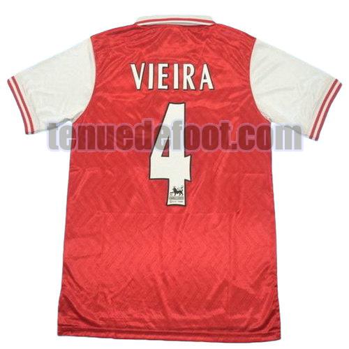 maillot vieira 4 arsenal 1997 domicile rouge