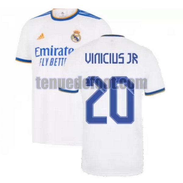 maillot vinicius jr 20 real madrid 2021 2022 domicile blanc blanc