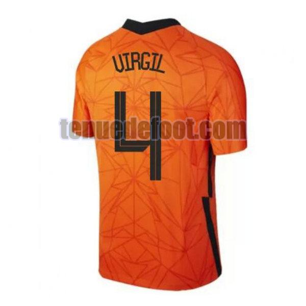 maillot virgil 4 hollande 2020 domicile orange