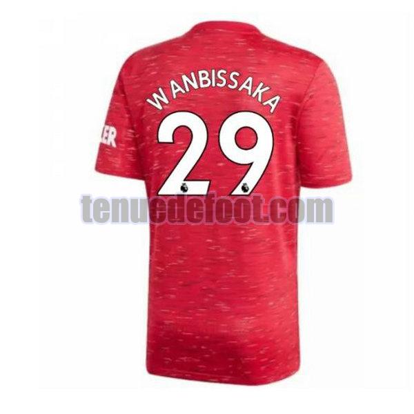 maillot wan-bissaka 29 manchester united 2020-2021 domicile rouge