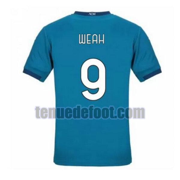 maillot weah 9 ac milan 2020-2021 troisième bleu