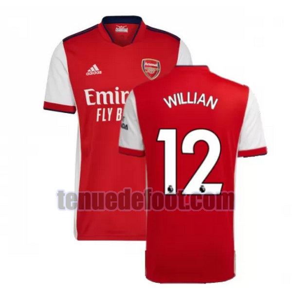 maillot willian 12 arsenal 2021 2022 domicile rouge rouge