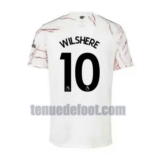 maillot wilshere 10 arsenal 2020-2021 exterieur blanc