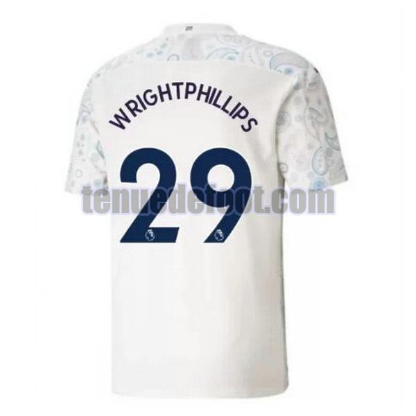 maillot wright-phillips 29 manchester city 2020-2021 troisième blanc