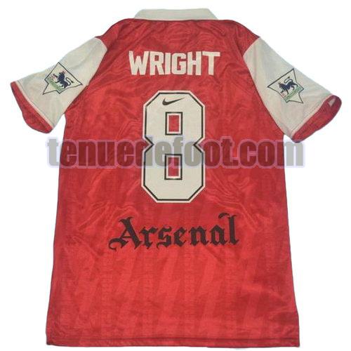 maillot wright 8 arsenal 1994 domicile rouge