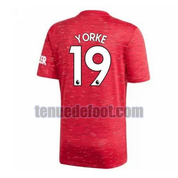 maillot yorke 19 manchester united 2020-2021 domicile rouge