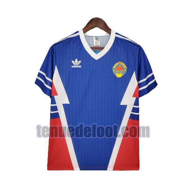 maillot yugoslavia 1990 domicile bleu bleu