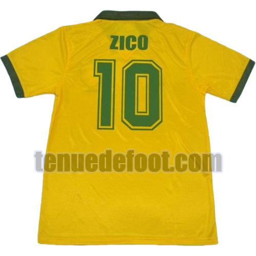 maillot zico 10 brésil 1988 domicile jaune