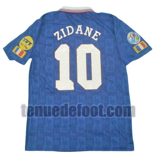maillot zidane 10 france 1996 domicile bleu