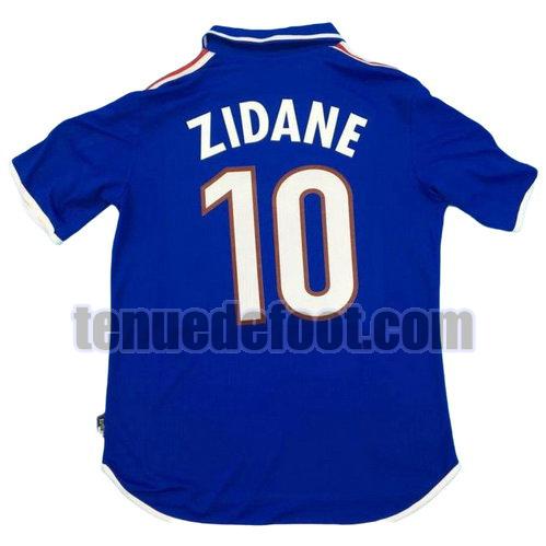 maillot zidane 10 france 2000 domicile bleu