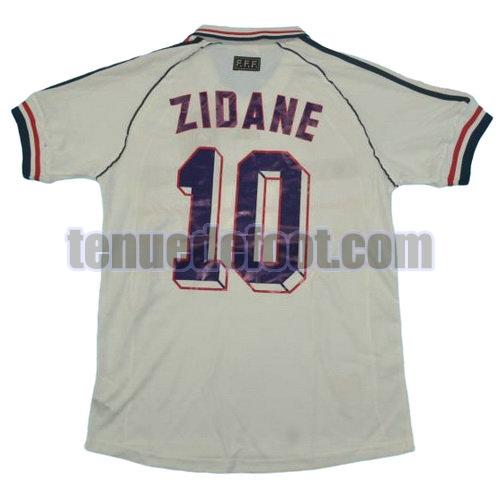 maillot zidane 10 france coupe du monde 1998 exterieur blanc
