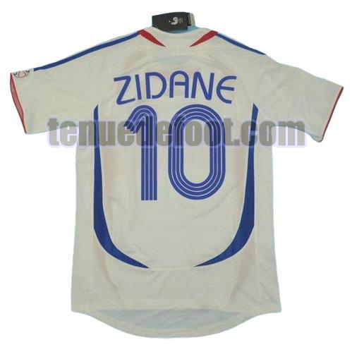 maillot zidane 10 france coupe du monde 2006 exterieur blanc