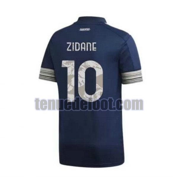 maillot zidane 10 juventus 2020-2021 exterieur bleu