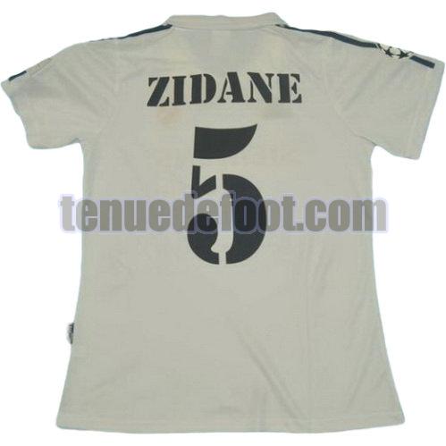 maillot zidane 5 real madrid 2002-2003 domicile blanc