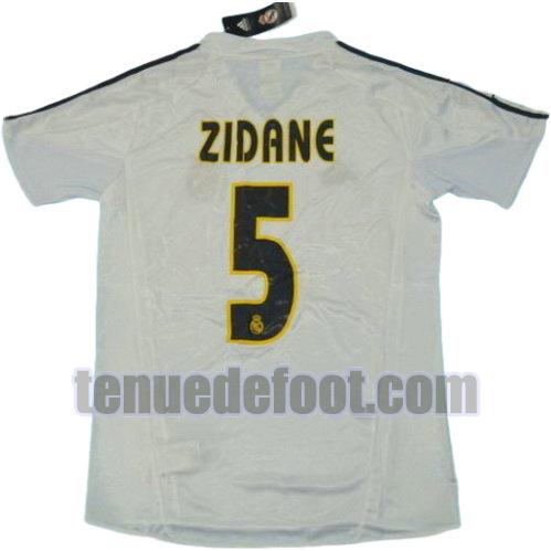 maillot zidane 5 real madrid 2003-2004 domicile blanc