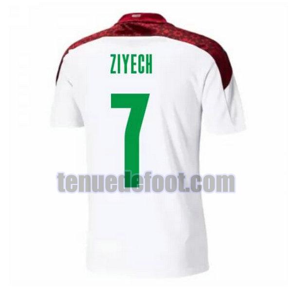 maillot ziyech 7 maroc 2020-2021 exterieur blanc blanc