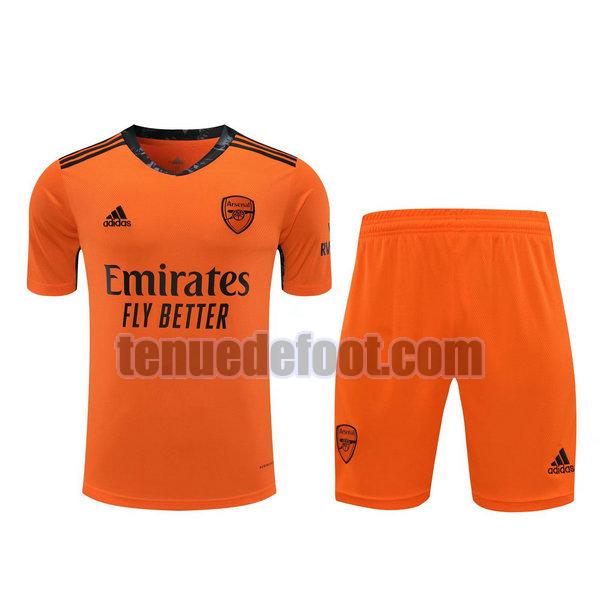 maillots+shorts arsenal 2021 gardien orange orange