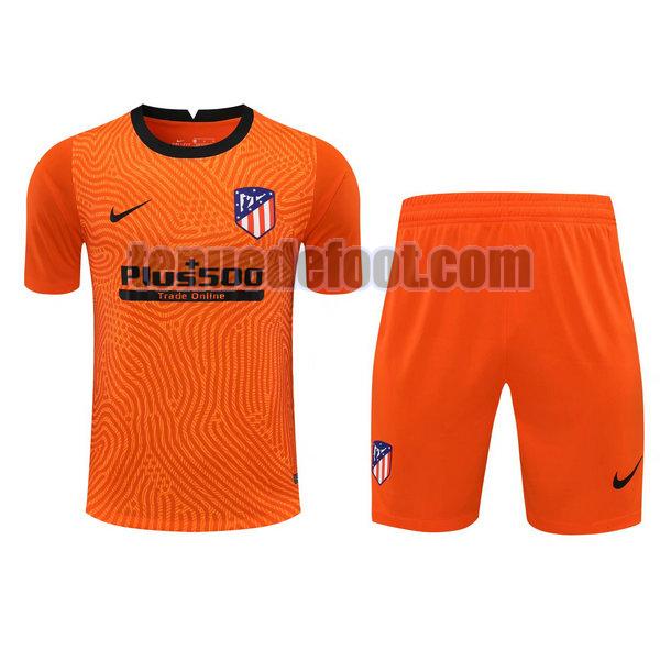 maillots+shorts atletico madrid 2021 gardien orange orange