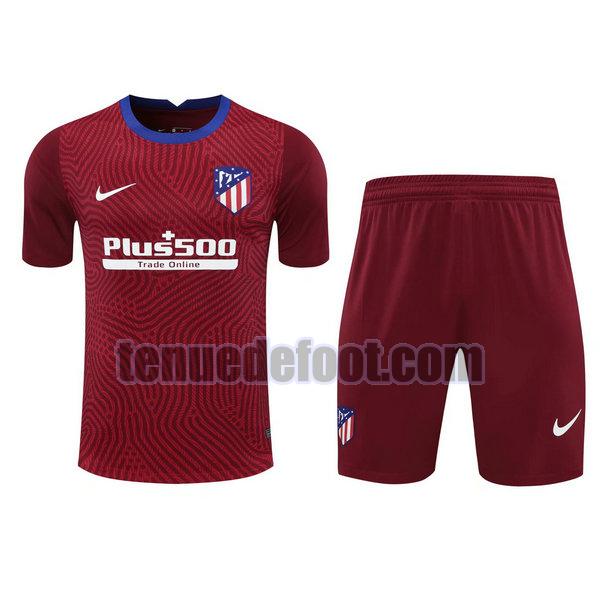 maillots+shorts atletico madrid 2021 gardien rouge rouge