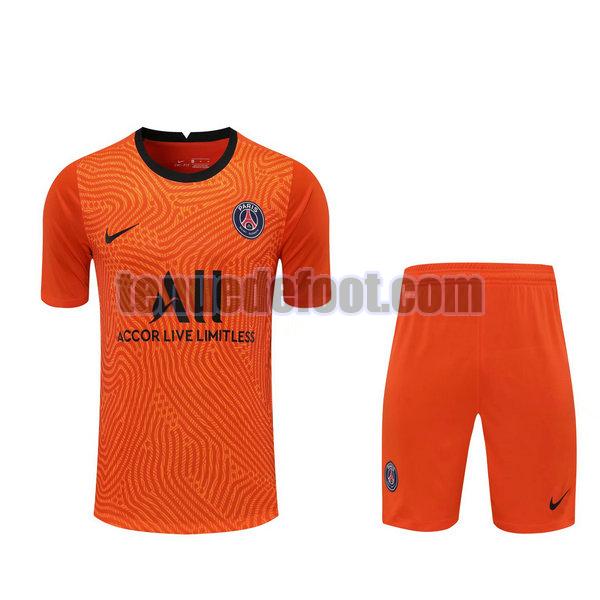 maillots+shorts paris saint germain 2021 gardien orange orange