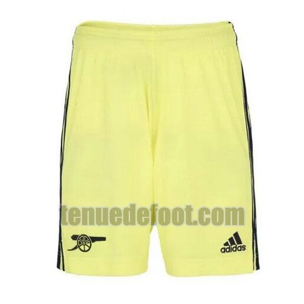 shorts arsenal 2021 2022 exterieur jaune jaune
