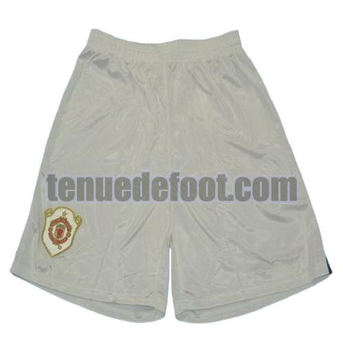 shorts manchester united 1999-2000 domicile blanc